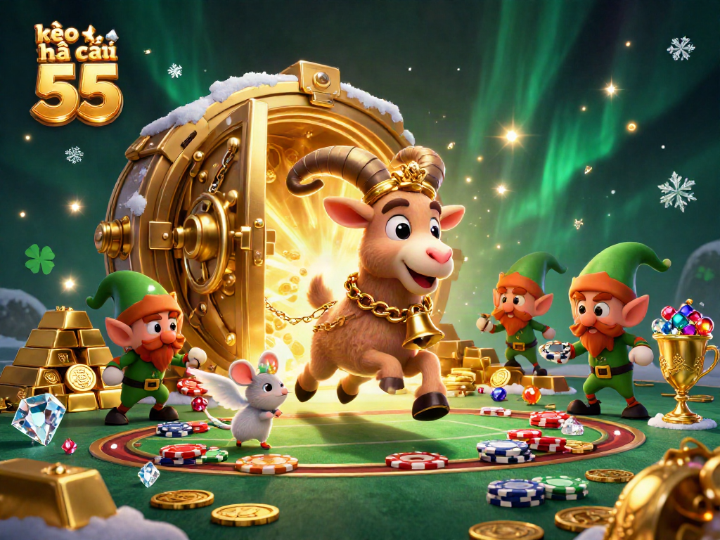 Experience thrilling sports betting at kèo nhà cái 55 with engaging characters and vibrant casino elements