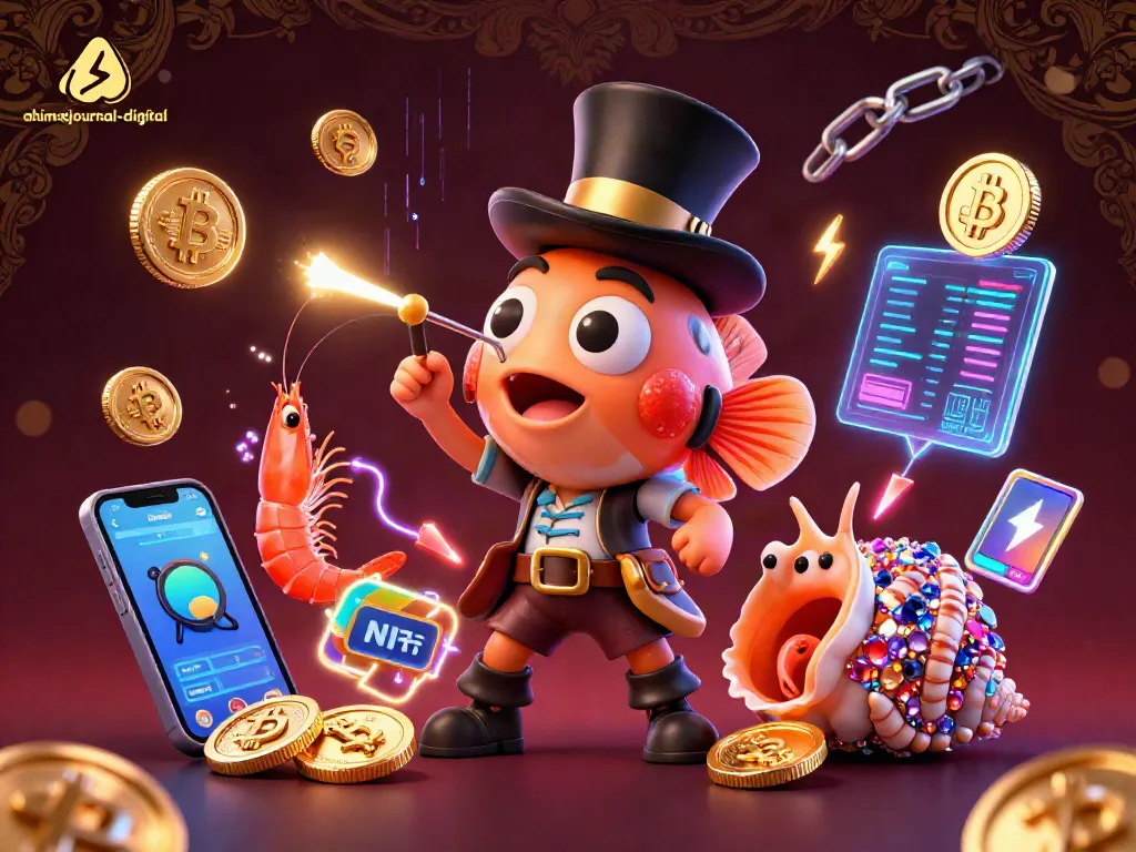 Catch the excitement of gambling with ahimajournal-digital's vibrant 3D casino-themed illustration showcasing treasure and crypto elements.