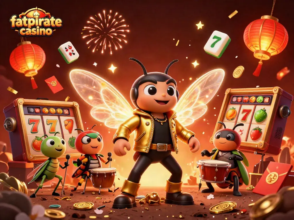 Join the excitement at fatpirate casino with vibrant 3D characters celebrating big wins amid dynamic gaming elements.